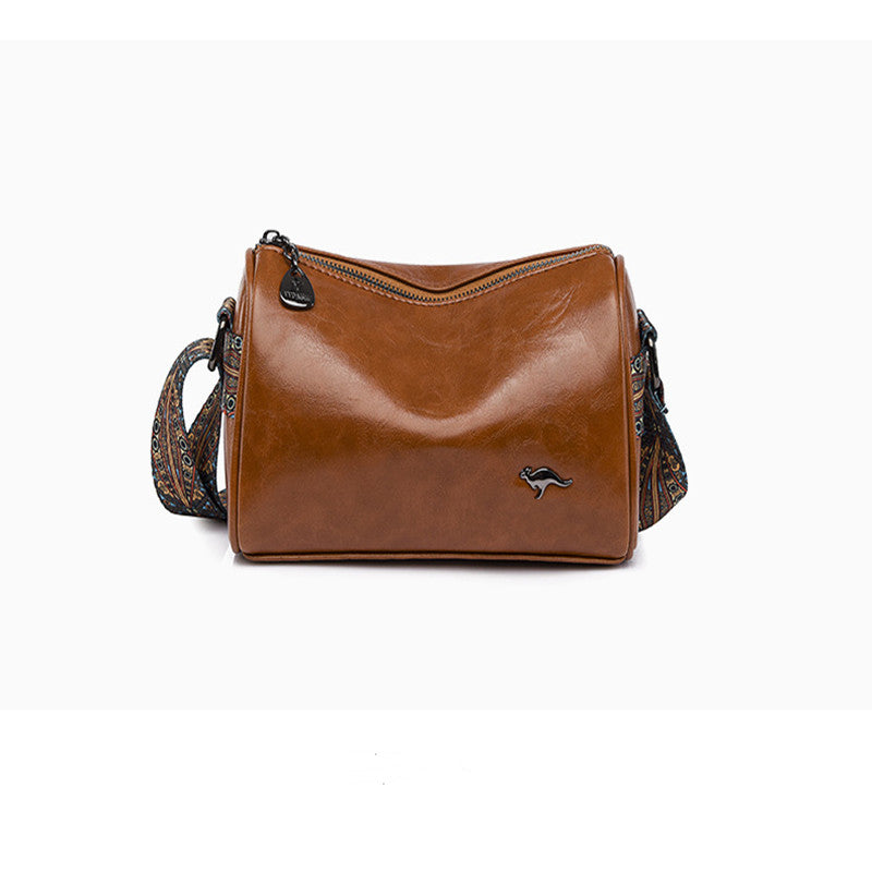 Retro Mode Leder Crossbody Umhängetasche