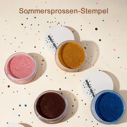 Bunte Sommersprossen-Stempel