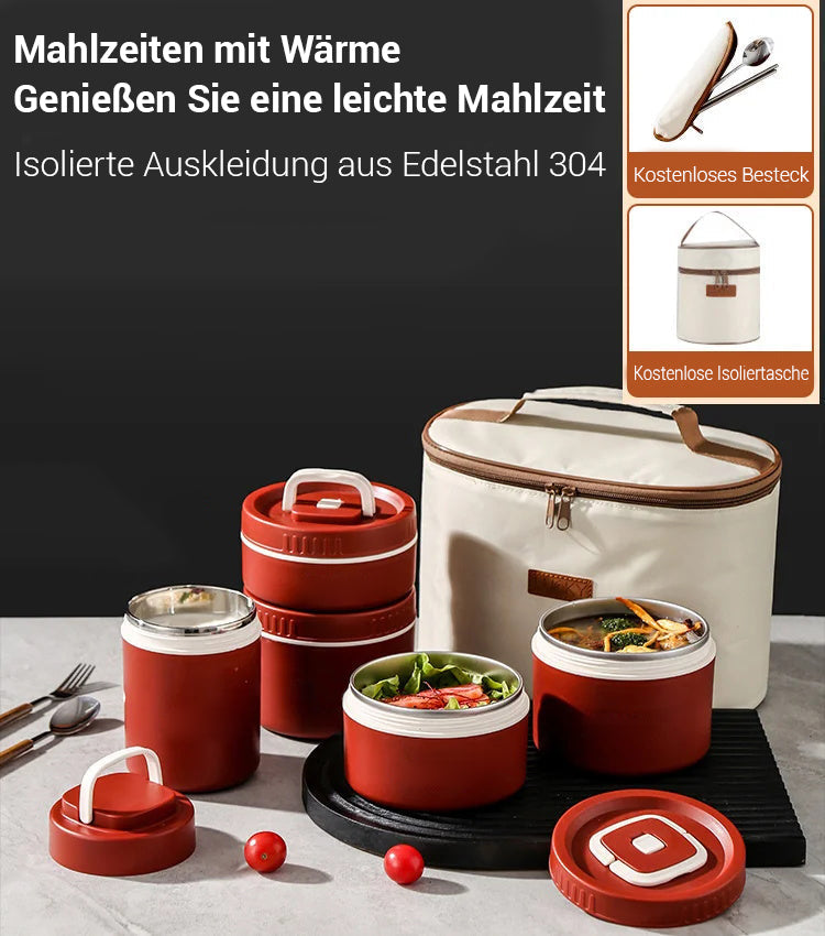 Mikrowellengeeignete, isolierte Lunchbox aus Edelstahl