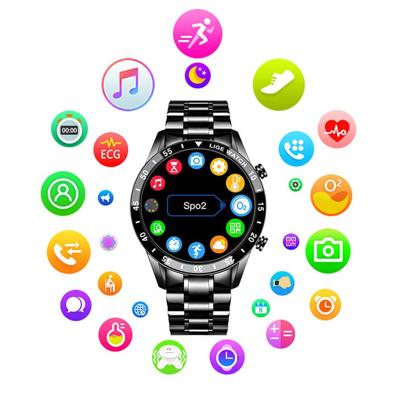 Luxus Herren/Frauen Uhr Bluetooth Anruf IP67 Wasserdicht