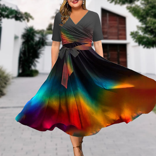 Rainbow Artistic Gradient Kleid für Frauen