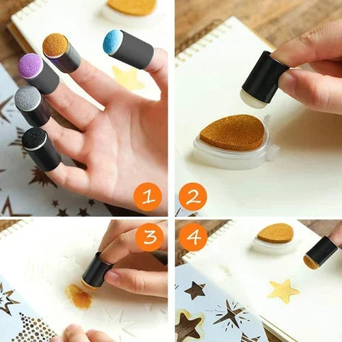 (FRÜHWEIHNACHTSVERKAUF -49 % RABATT) DIY Schwamm-Fingerfarben-Set