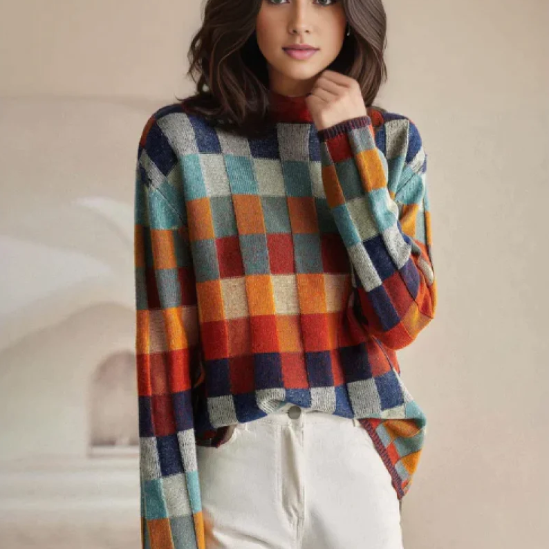 Stylischer Damenpullover mit einzigartigem Muster