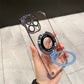 Rahmenlose magnetische Hülle mit unsichtbarem Ringständer für iPhone