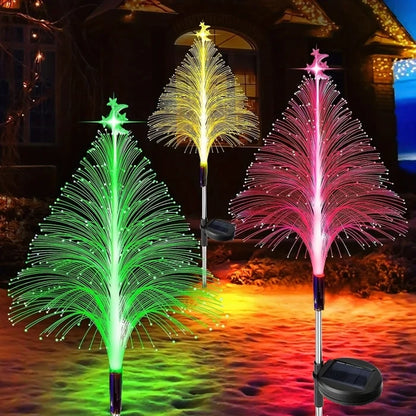 【Weihnachtsgeschenk】7 Farbwechselnder Solar-Weihnachtsbäume-Lichter