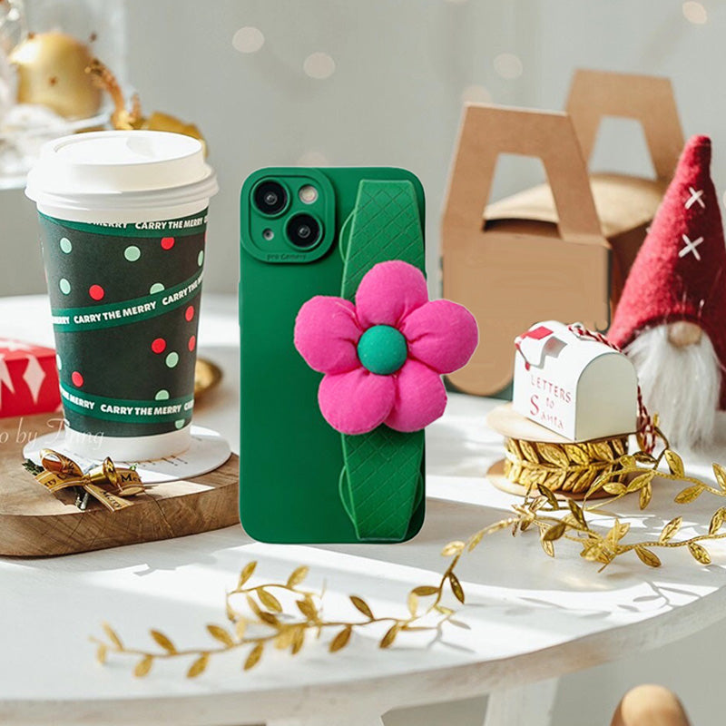 [Ideales Geschenk] Modische Handyhülle mit 3D-Blume (iPhone-Serie)