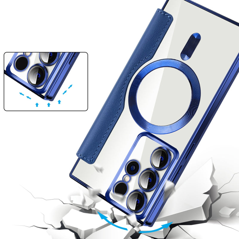 😎📱Geschenk Wahl-neue Leder texturierte Flip-Telefon Fall für Samsung