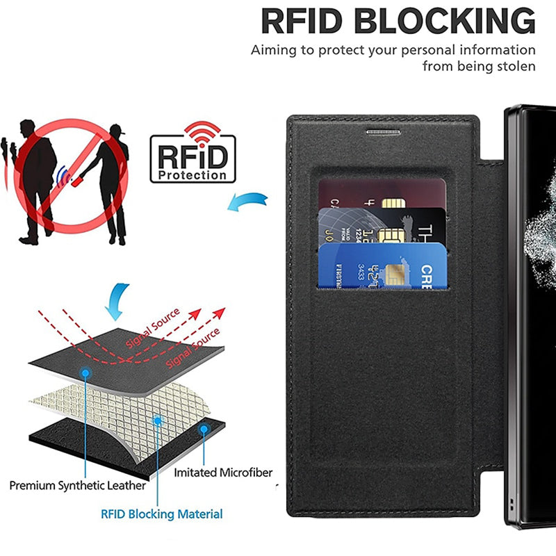 😎📱Geschenk Wahl-neue Leder texturierte Flip-Telefon Fall für Samsung