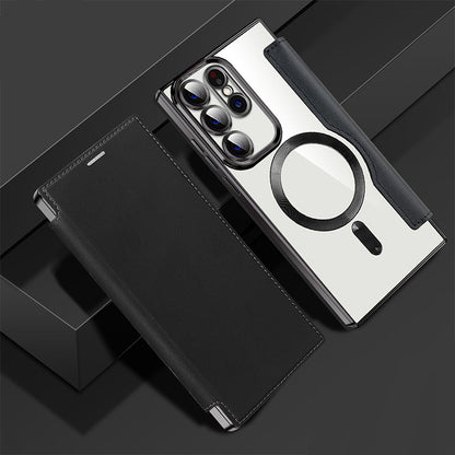 😎📱Geschenk Wahl-neue Leder texturierte Flip-Telefon Fall für Samsung