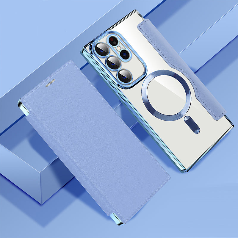 😎📱Geschenk Wahl-neue Leder texturierte Flip-Telefon Fall für Samsung