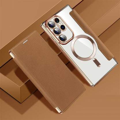 😎📱Geschenk Wahl-neue Leder texturierte Flip-Telefon Fall für Samsung