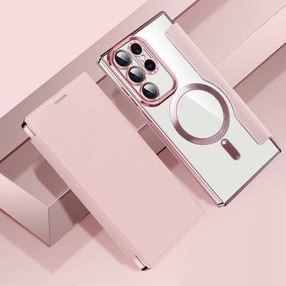 😎📱Geschenk Wahl-neue Leder texturierte Flip-Telefon Fall für Samsung
